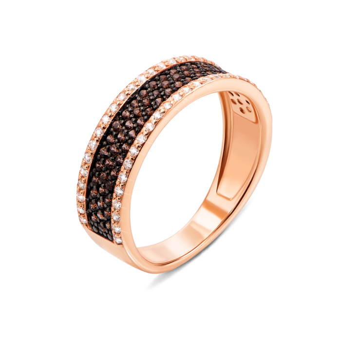 Золота каблучка з фіанітами (13110/01/1/173)