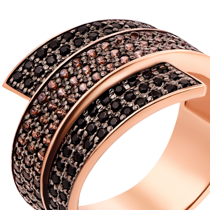 Золотое кольцо с фианитами (13174/01/1/818)