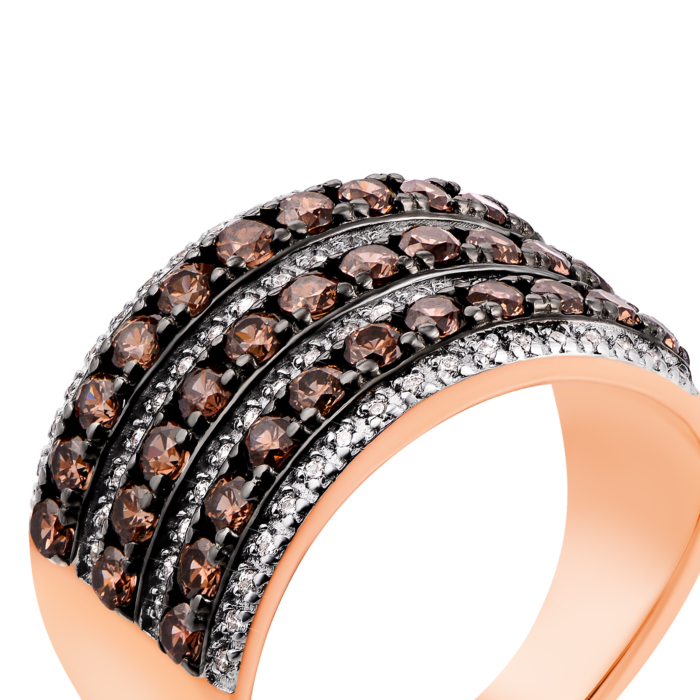 Золотое кольцо с фианитами (13176/01/1/875)