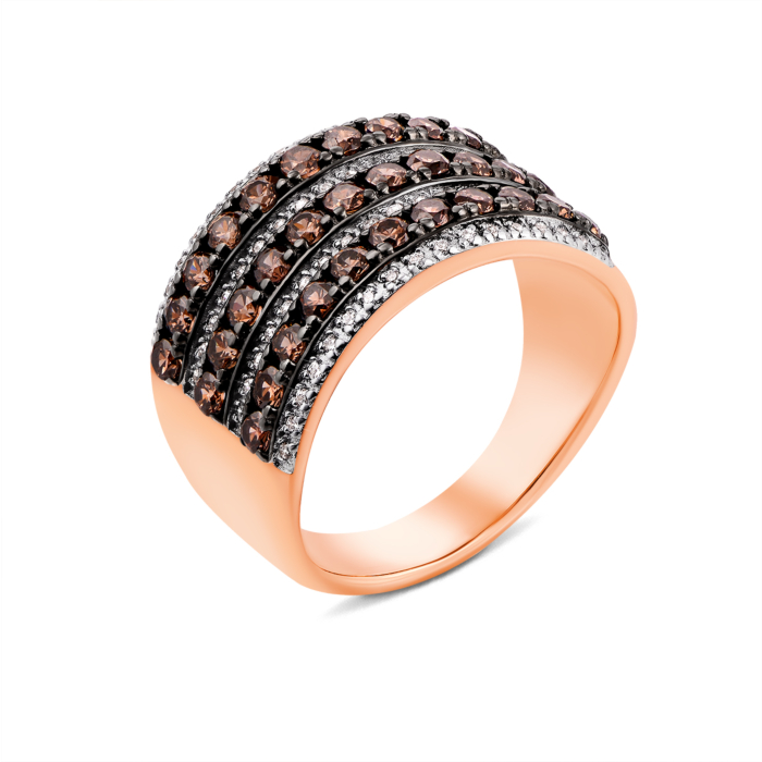 Золотое кольцо с фианитами (13176/01/1/875)