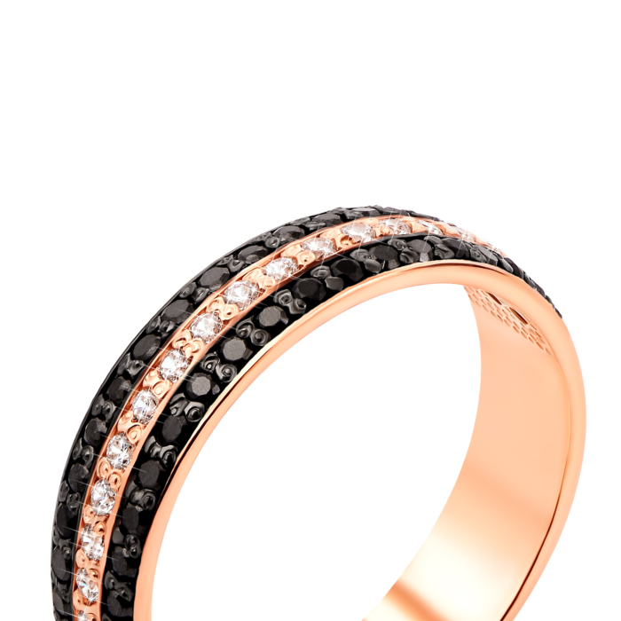 Золотое кольцо с фианитами (13180/01/1/146)