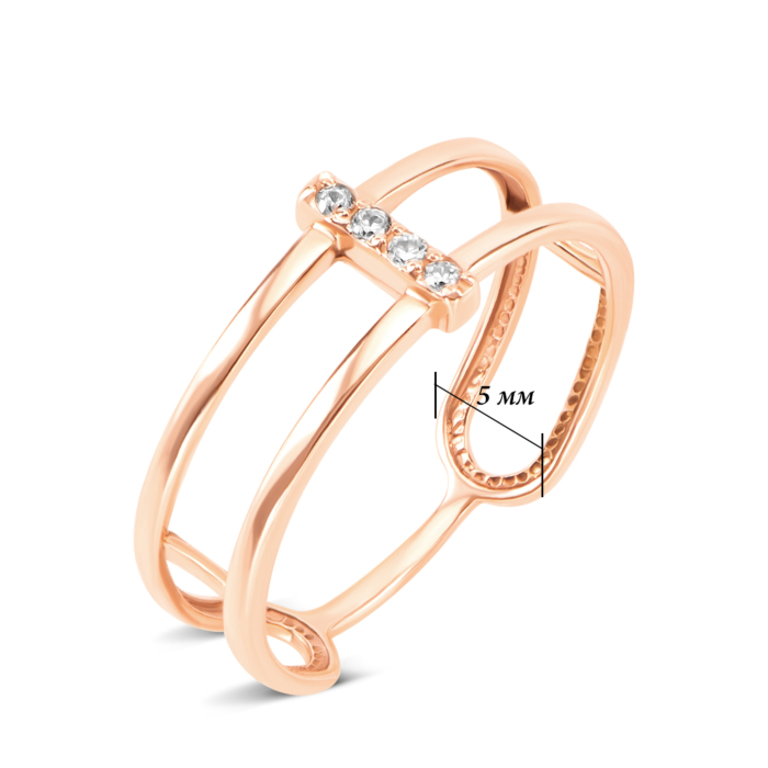 Золота каблучка з фіанітами. Артикул UG513261/01/1/13