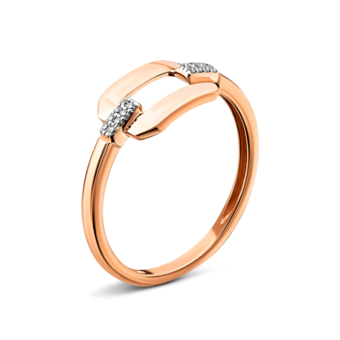 Золота каблучка з фіанітами.Артикул UG5141121