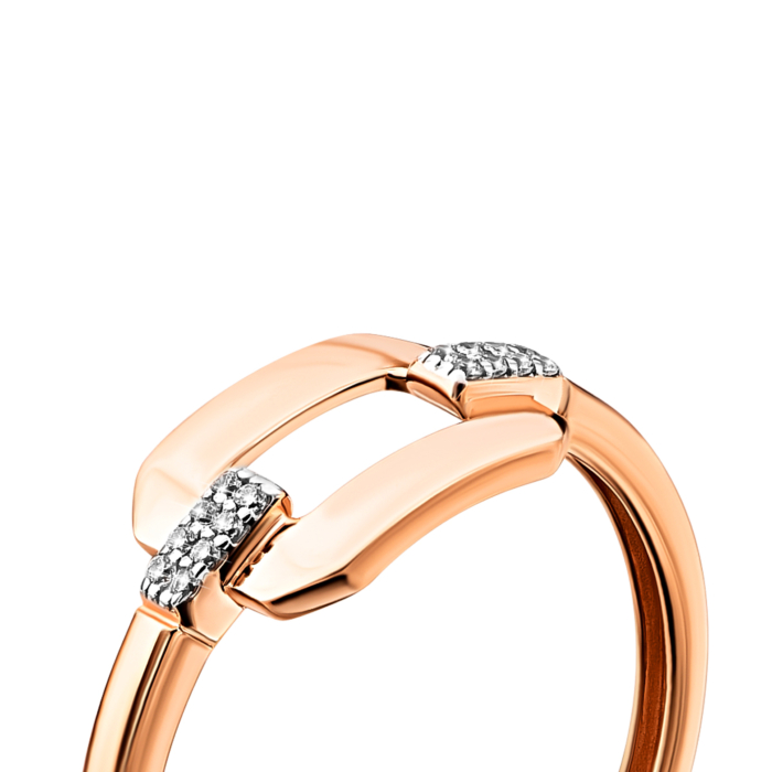 Золота каблучка з фіанітами.Артикул UG5141121