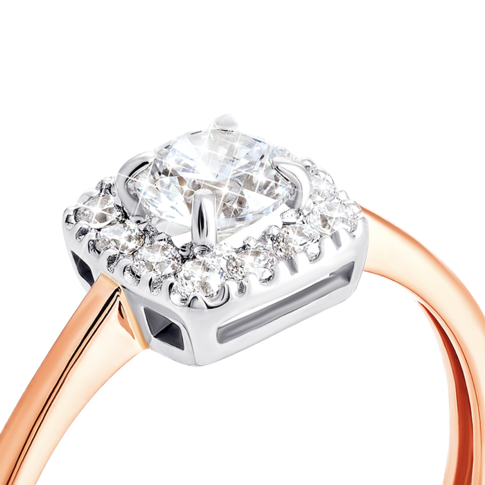 Золота каблучка з фіанітами. Артикул UG5700135