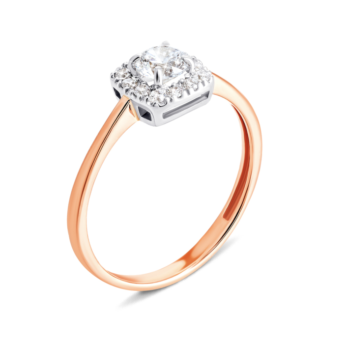 Золота каблучка з фіанітами. Артикул UG5700135