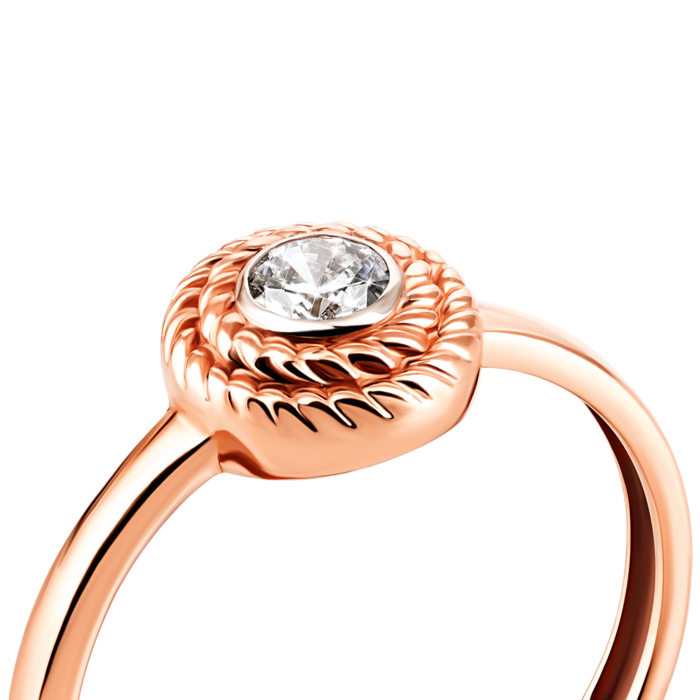 Золота каблучка з фіанітом. Артикул UG5700376-Рр