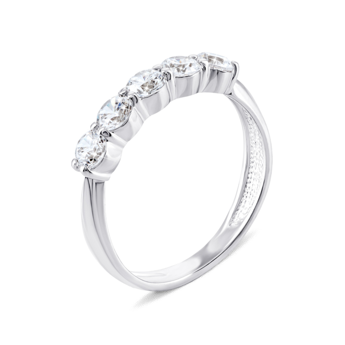 Золотое кольцо с фианитами. Артикул UG580469-бел