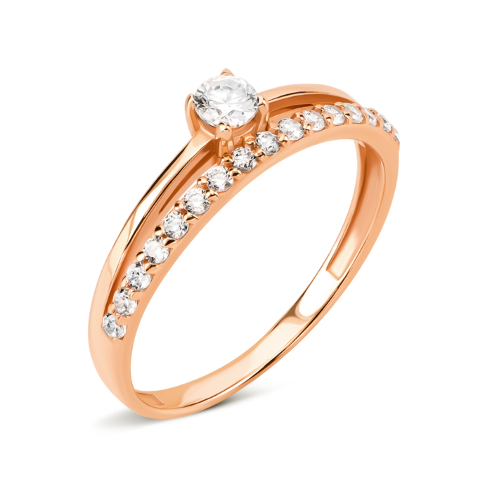 Золотое кольцо с фианитами. Артикул UG511/0029/00/01/01