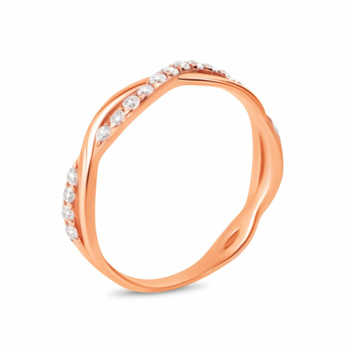 Золота каблучка з фіанітами.Артикул UG511/0192/00/01/01