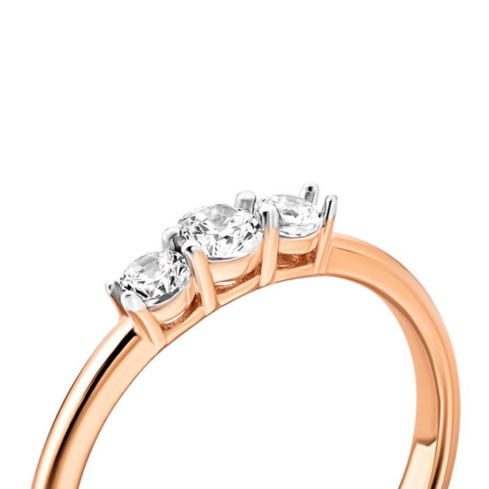 Золотое кольцо с фианитами.Артикул UG5110148210101