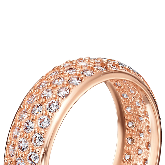 Золотое кольцо с фианитами. Артикул 11859