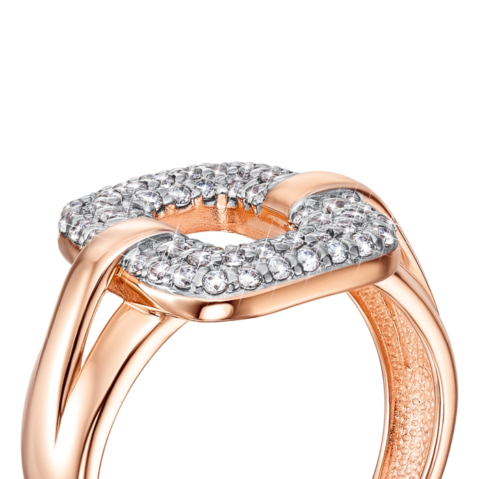 Золотое кольцо с фианитами. Артикул 13259/01/1/1