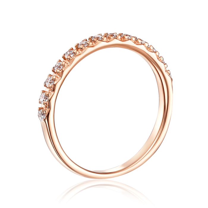 Золотое кольцо с фианитами. Артикул 13355/01/0/3