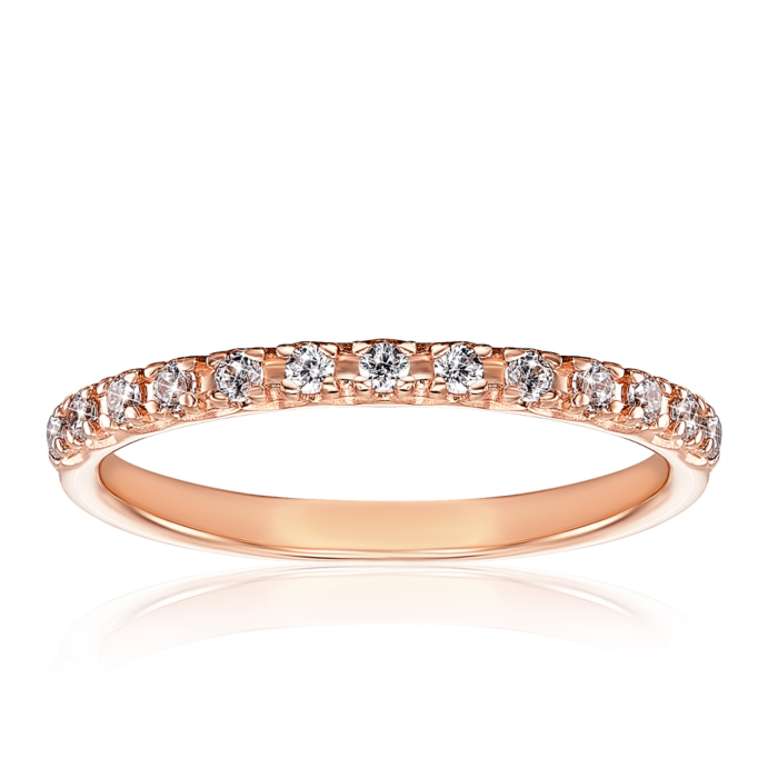 Золотое кольцо с фианитами. Артикул 13355/01/0/3