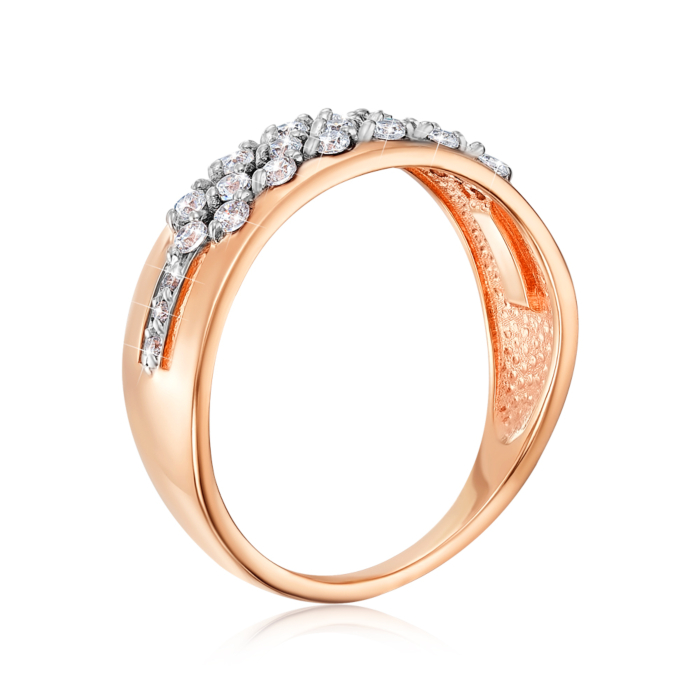 Золотое кольцо с фианитами. Артикул 13405/01/1/79