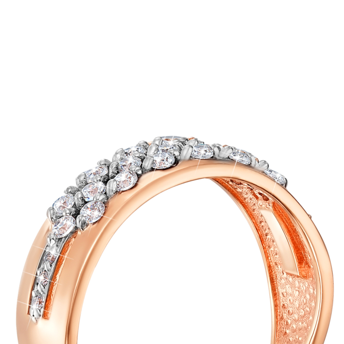 Золотое кольцо с фианитами. Артикул 13405/01/1/79