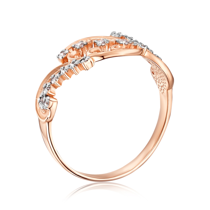 Золотое кольцо с фианитами. Артикул 13430/01/1/36