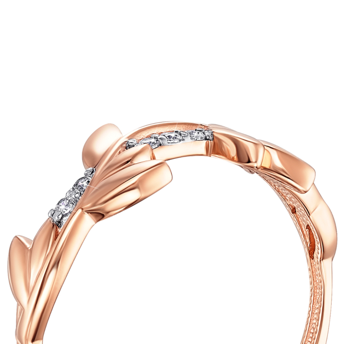 Золотое кольцо с фианитами. Артикул 13497/01/1/13