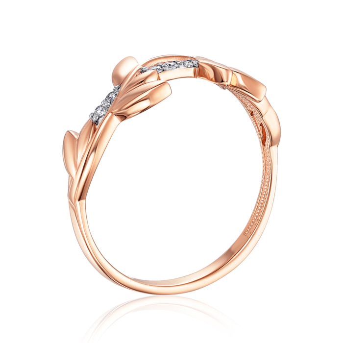 Золотое кольцо с фианитами. Артикул 13497/01/1/13