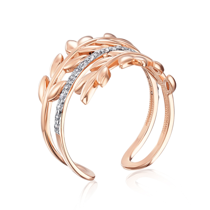 Золотое кольцо с фианитами. Артикул 13506/01/1/13