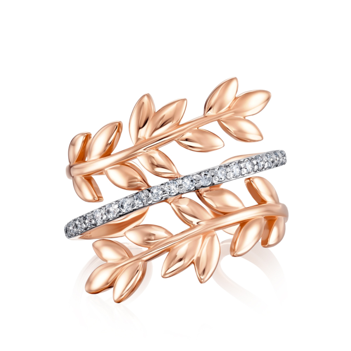 Золотое кольцо с фианитами. Артикул 13506/01/1/13