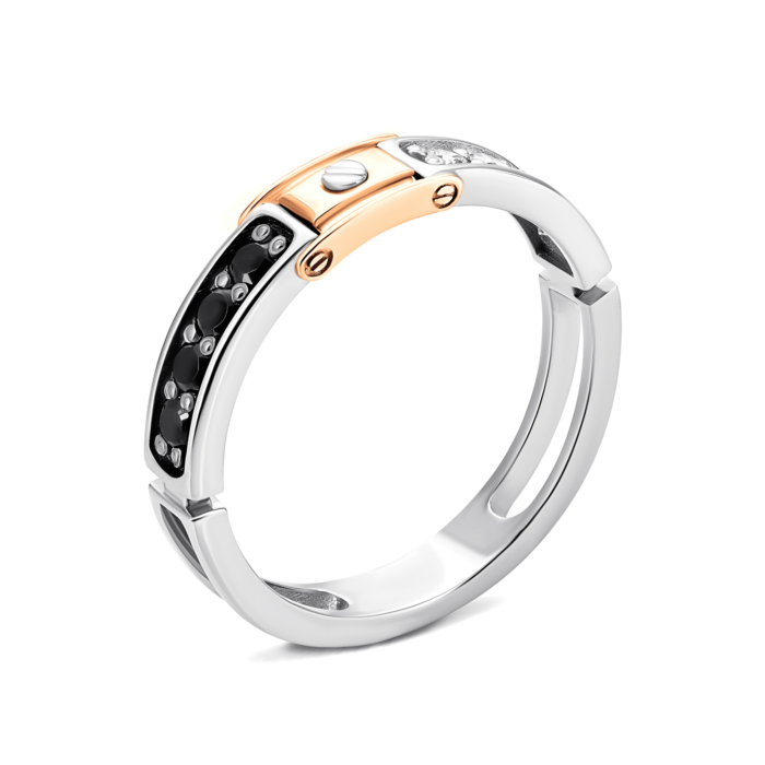 Золотое кольцо с фианитами.Артикул UG5КП 002/1/0