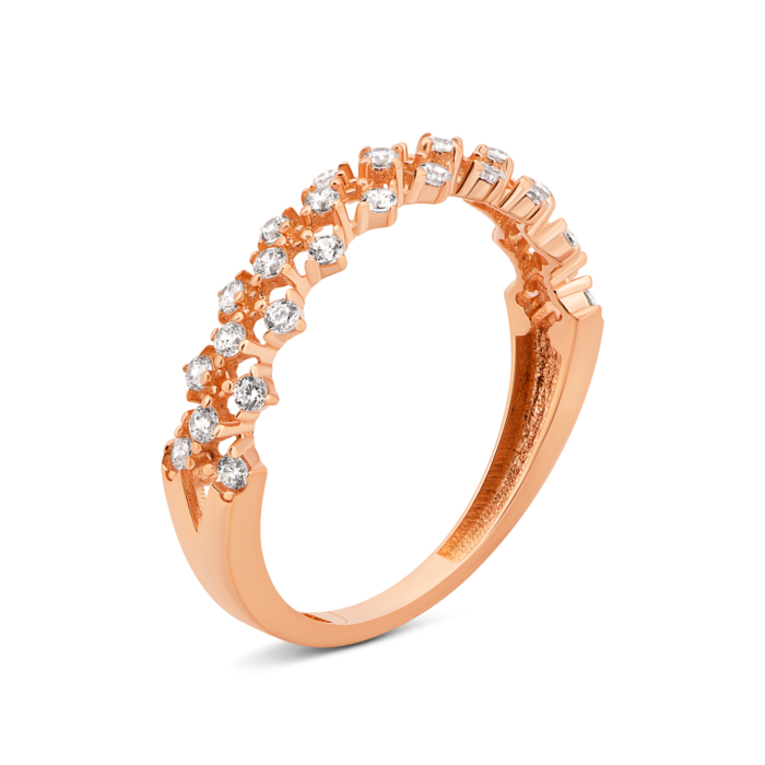 Золотое кольцо с фианитами.Артикул UG5IYZK220