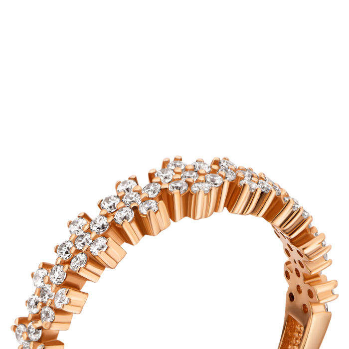 Золотое кольцо с фианитами.Артикул UG5IYZK253