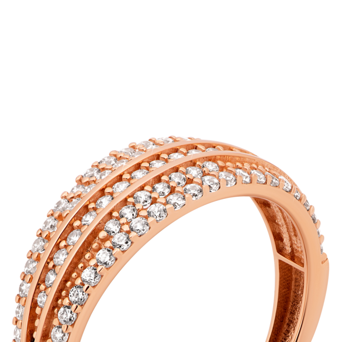 Золотое кольцо с фианитами.Артикул UG5IYZK264