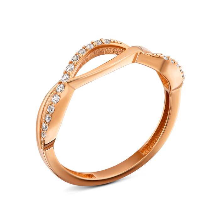 Золотое кольцо с фианитами.Артикул UG5IYZK399