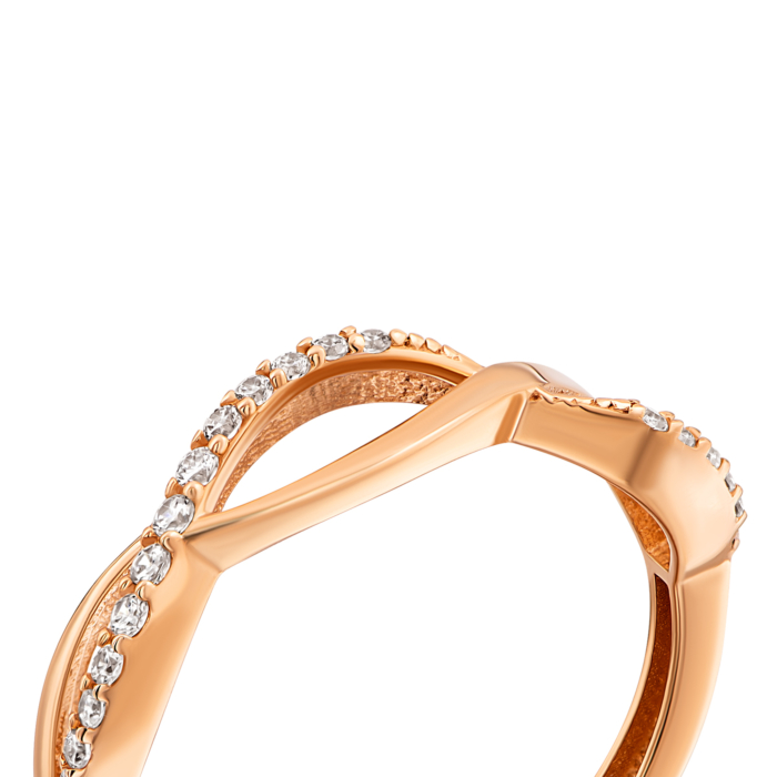 Золотое кольцо с фианитами.Артикул UG5IYZK399