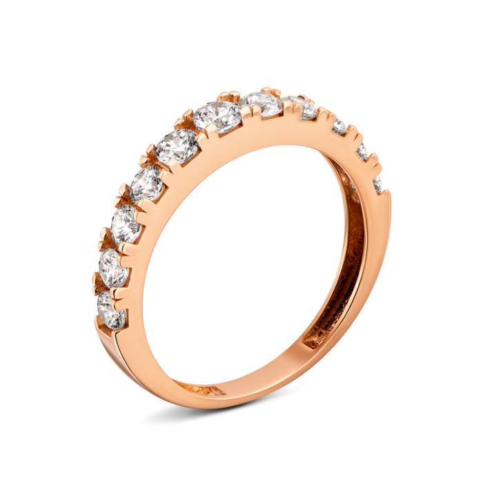 Золотое кольцо с фианитами.Артикул UG5IYZK554