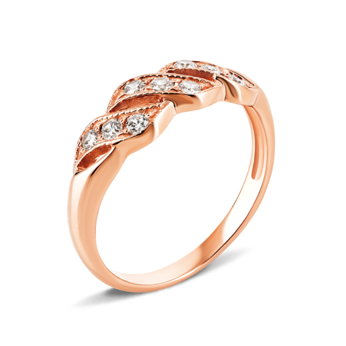 Золота каблучка з фіанітами. Артикул UG5к090