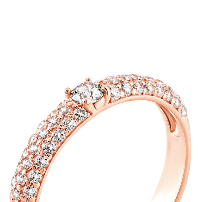 Золотое кольцо с фианитами. Артикул UG5к219