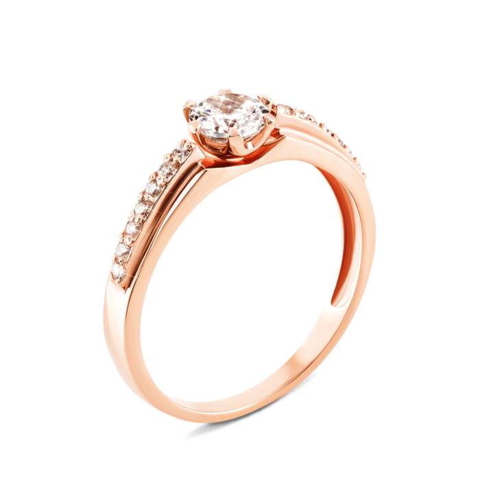 Золотое кольцо с фианитами. Артикул UG5к295