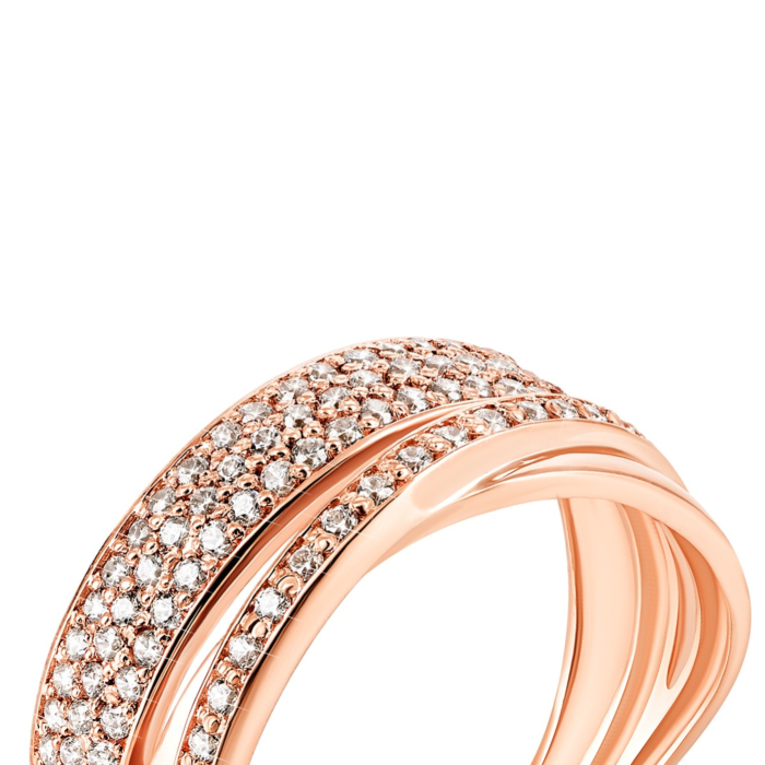 Золотое кольцо с фианитами. Артикул UG5КД2067