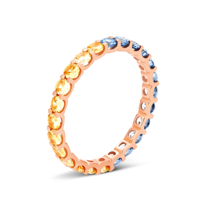 Золотое кольцо с фианитом Royal.Артикул UG5КД4280-16 Ukr.