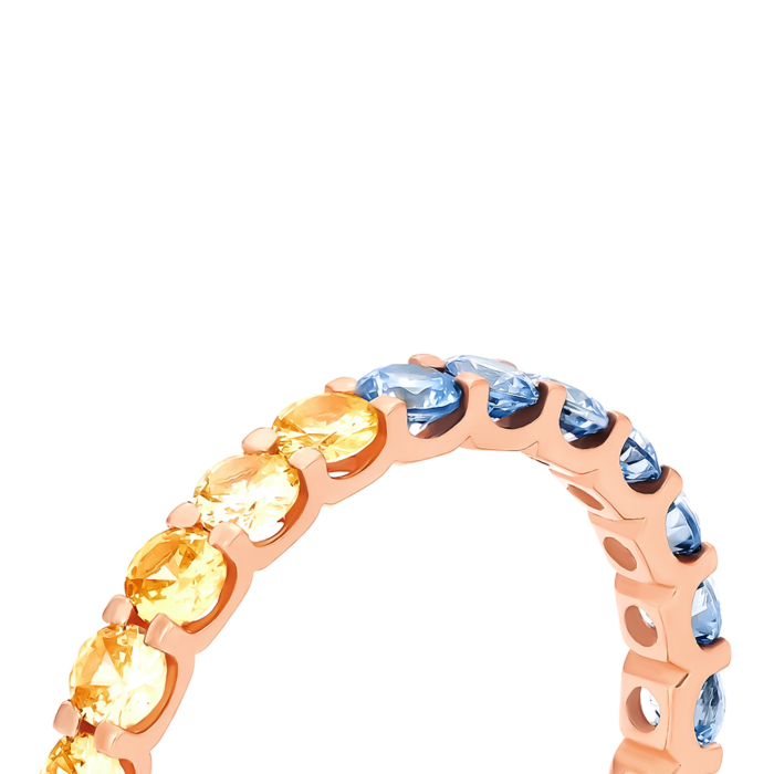 Золотое кольцо с фианитом Royal.Артикул UG5КД4280-16 Ukr.