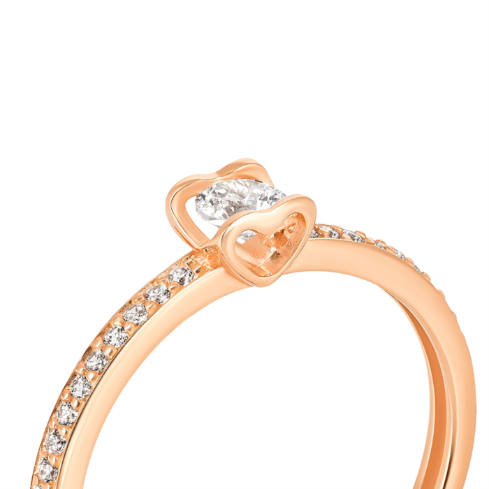Золотое кольцо с фианитами. Артикул UG5КВ1103(в)и