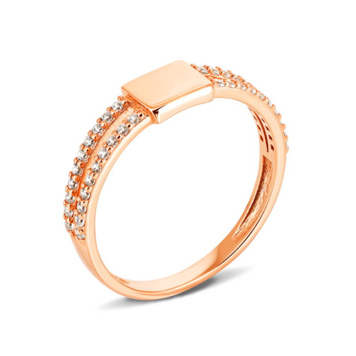 Золотое кольцо с фианитами. Артикул UG5КВ1394(зв)