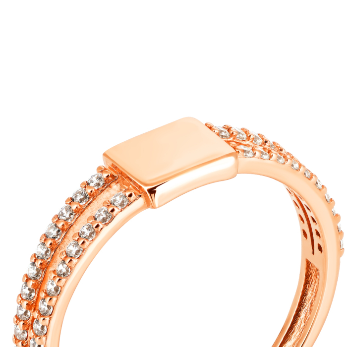 Золотое кольцо с фианитами. Артикул UG5КВ1394(зв)