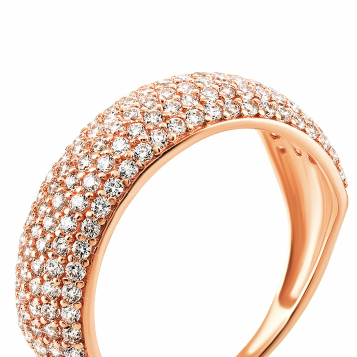 Золотое кольцо с фианитами. Артикул UG5КВ444и