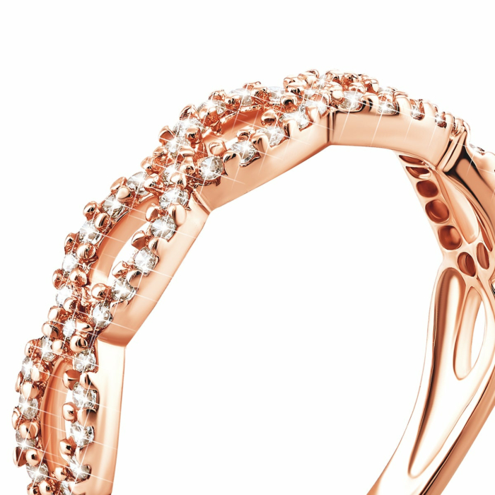 Золотое кольцо с фианитами. Артикул UG5КВ668и