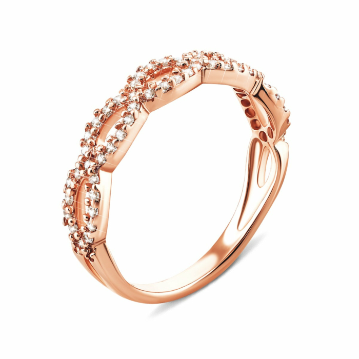 Золотое кольцо с фианитами. Артикул UG5КВ668и