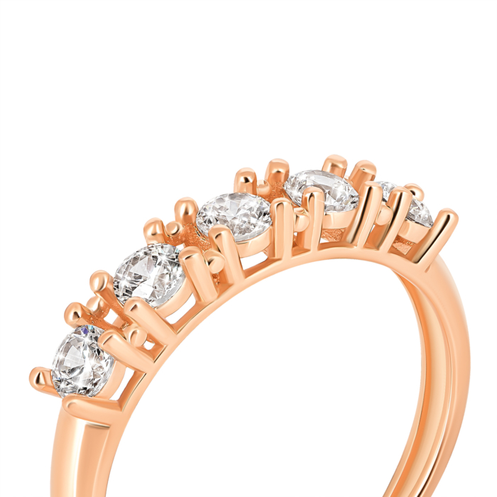 Золотое кольцо с фианитами S Zirconia. Артикул UG5КД4251 Sw