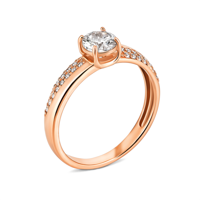 Золота каблучка з фіанітами. Артикул UG5331506