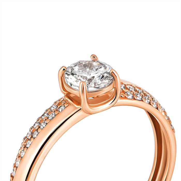 Золота каблучка з фіанітами. Артикул UG5331506