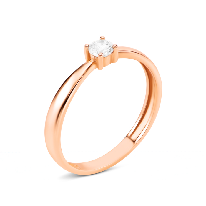Золотое кольцо с фианитом.Артикул UG511/0248/00/01/01