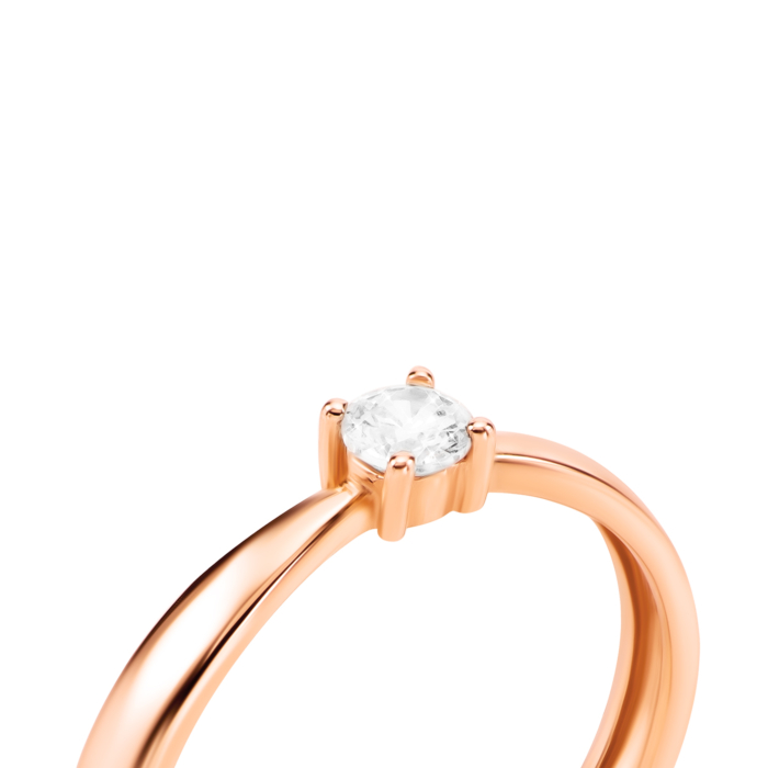 Золотое кольцо с фианитом.Артикул UG511/0248/00/01/01